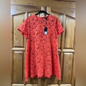 BCBG MAXAZRIA DRESS SAFRON LACE DIANE SZ LG